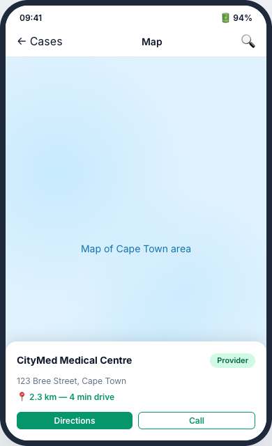 Mobile Geo-Map Screen