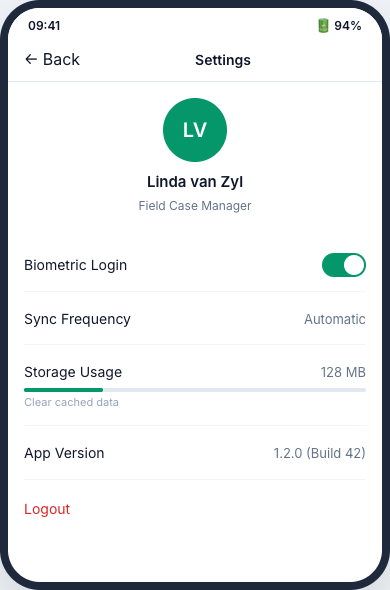 Settings Screen