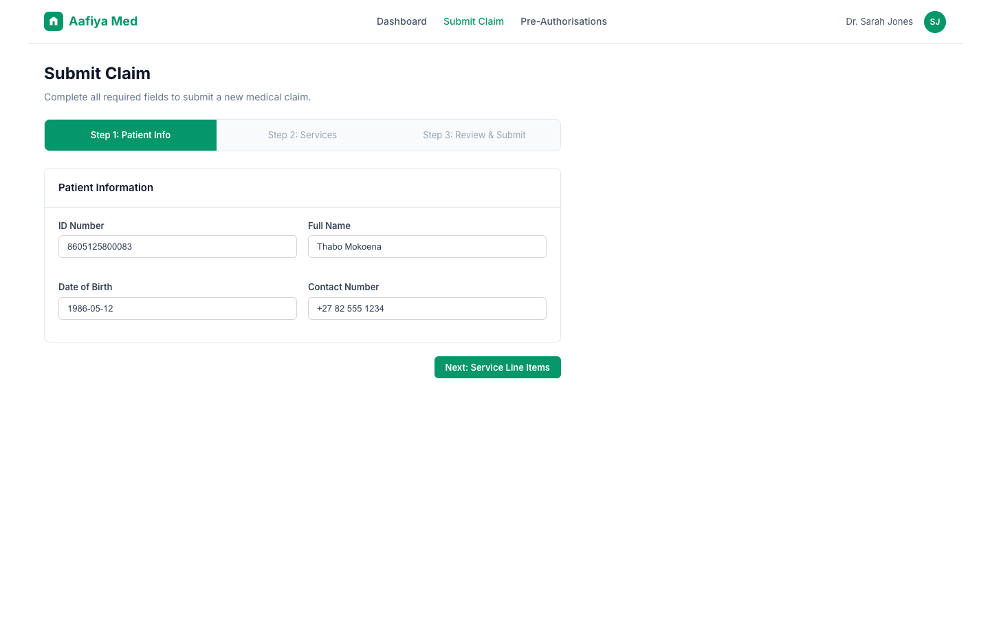 Submit Claim Form